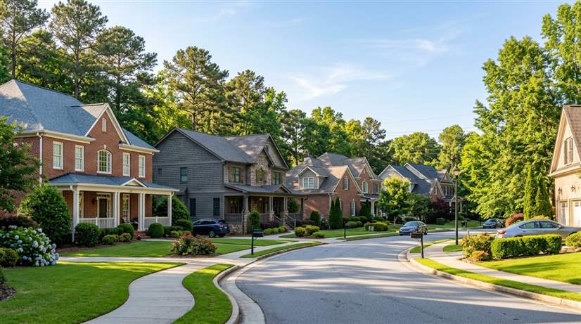 Residential neighborhood in Marietta, Georgia